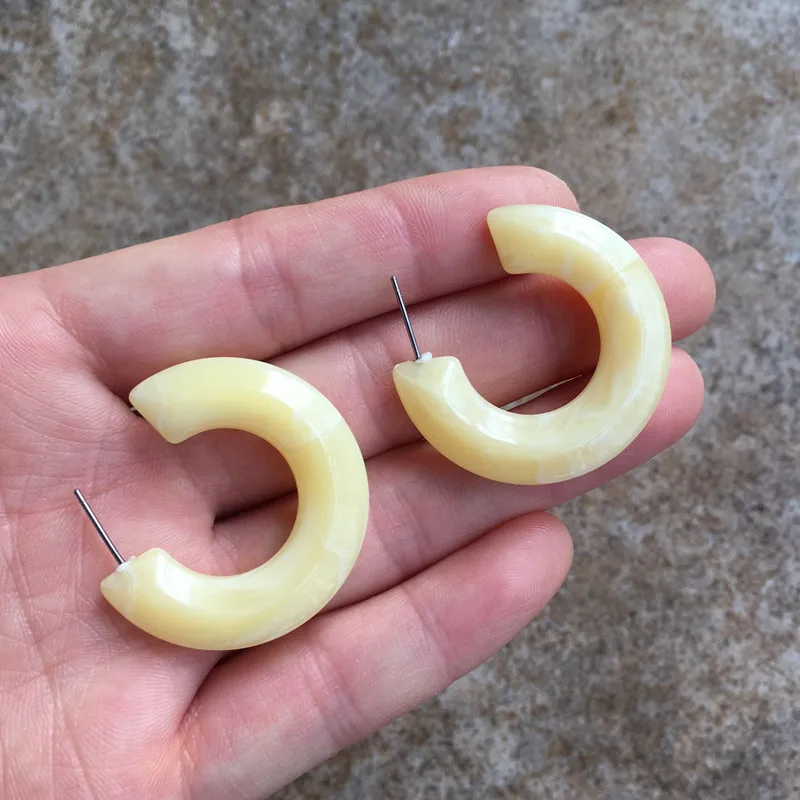 UJBOX большая акция японский корейский акриловые узор из смолы серьги для женщин и