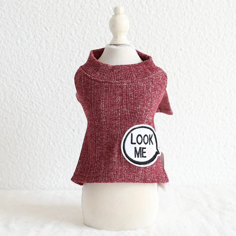

Elegant Dog Clothes Shirt Letter Dogs Clothing Simple Fashion Autumn Winter Casual Style Yorkshire Soft Trendy Ropa Para Perro