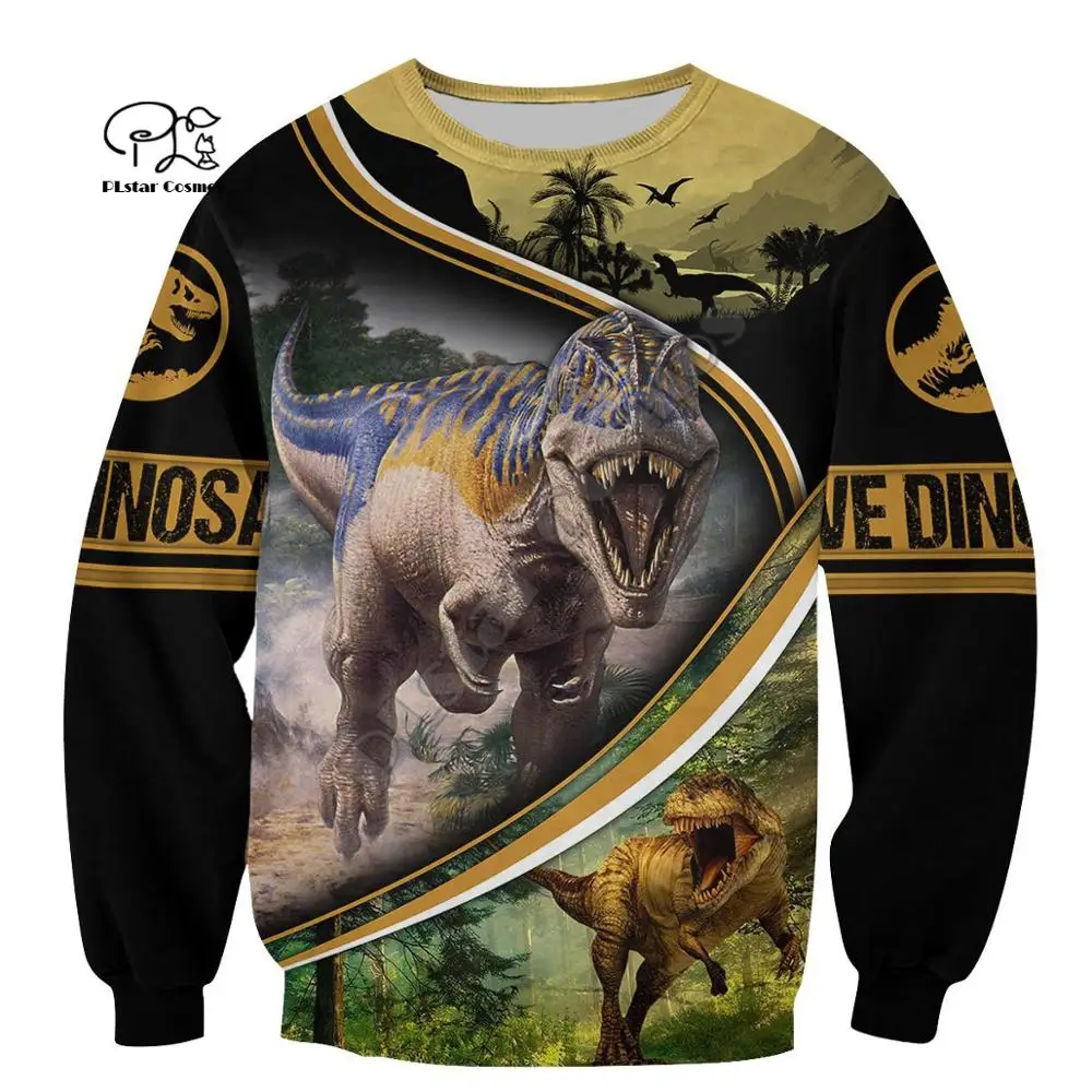 

PLstar Cosmos 3DPrint Hunter Hunting Dinosaur Animal Unisex Harajuku Streetwear Man/Woman Funny Hoodies/Sweatshirt/Jacket/-b17