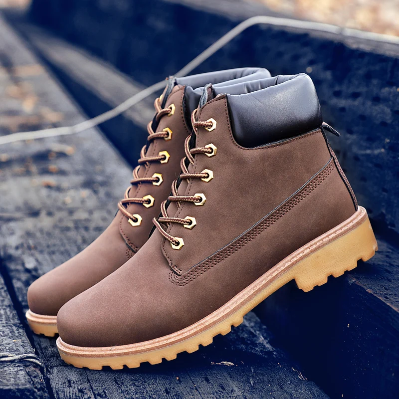 New Autumn Winter Mens and Womens Hiking Boots Tooling Boots Retro Short Boots Casual Shoes Men's Martin Boots Hiking Shoes