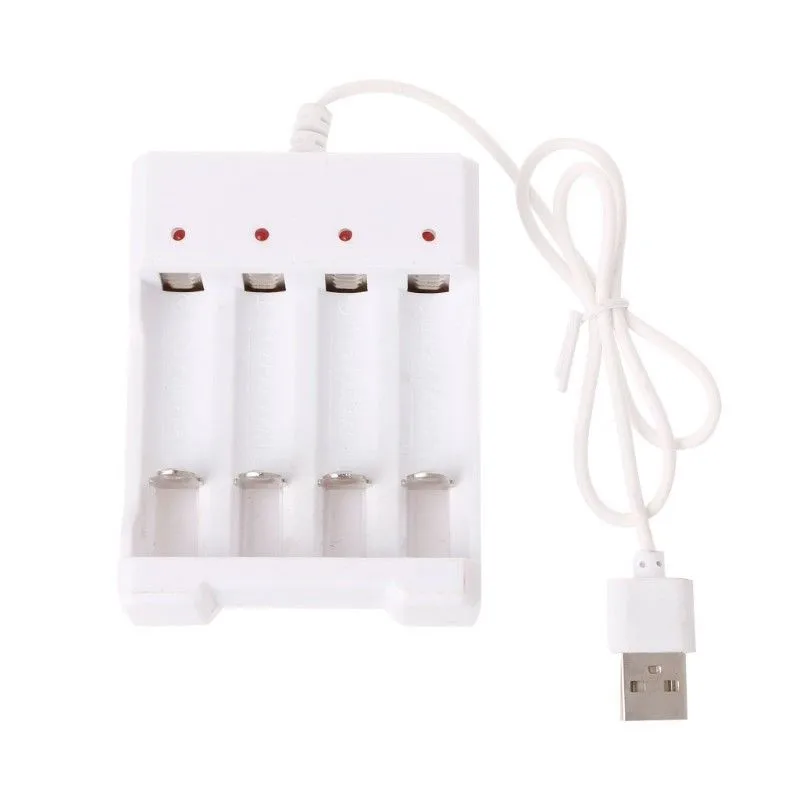 

Usb Battery Charger Intelligent 4 Slots Aa Aaa Lithium Rechargeable Fast Smart