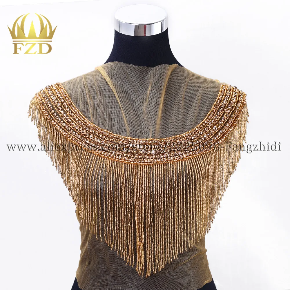 FZD 1 шт. Стразы ручной работы из бисера горячей фиксации Кристалл Короткие бахромы