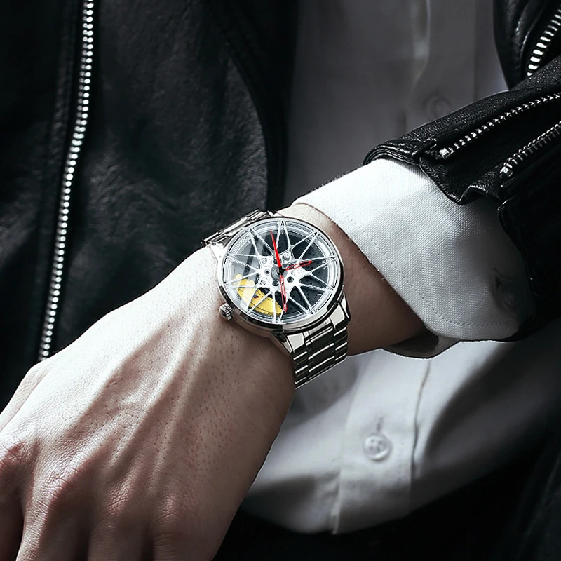 Часы NEKTOM Rim Hub часы Super Car на колесах водонепроницаемые мужские наручные s Wheel |