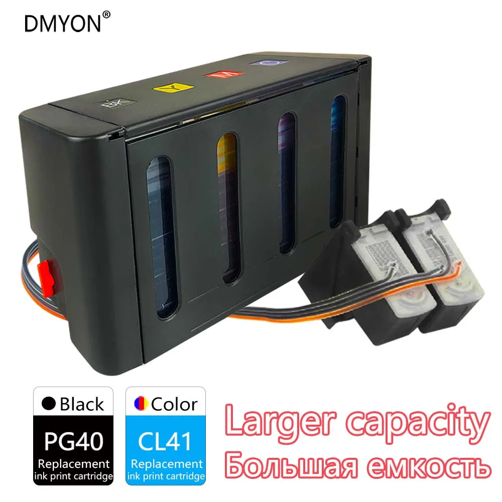 Сменные чернила DMYON для Canon PG40 CL41 CISS принтеров IP1200 IP1600 IP1800 IP1900 MX300 MX310 MP145 MP150 MP160
