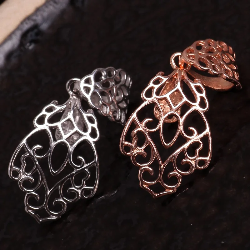 1 шт. серебро 925 пробы резной цветок Очаровательная застежка пряжка ручная работа