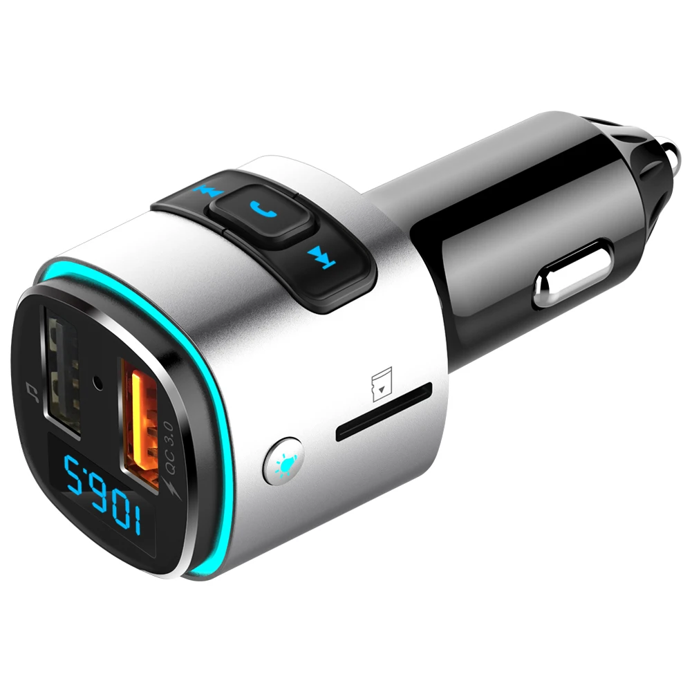 Fm передатчик QC 3 0 зарядное устройство AUX модулятор Bluetooth автомобильный