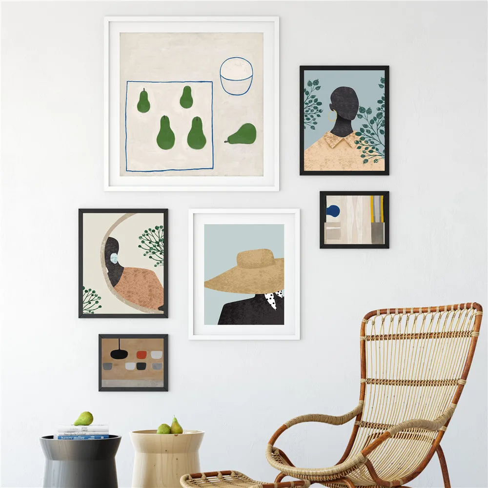 Холст постер из шелковой ткани мультфильм Современная Красота шопинг стильный