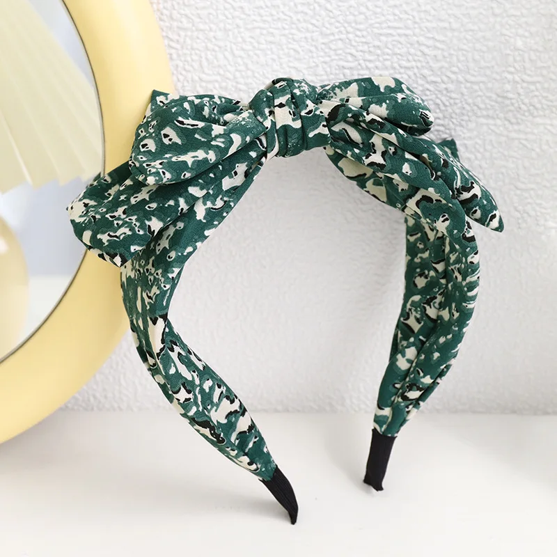 

New Hairband Fashion Printing Fabric Bowknot Headdress Women's Headband Hairdress F457