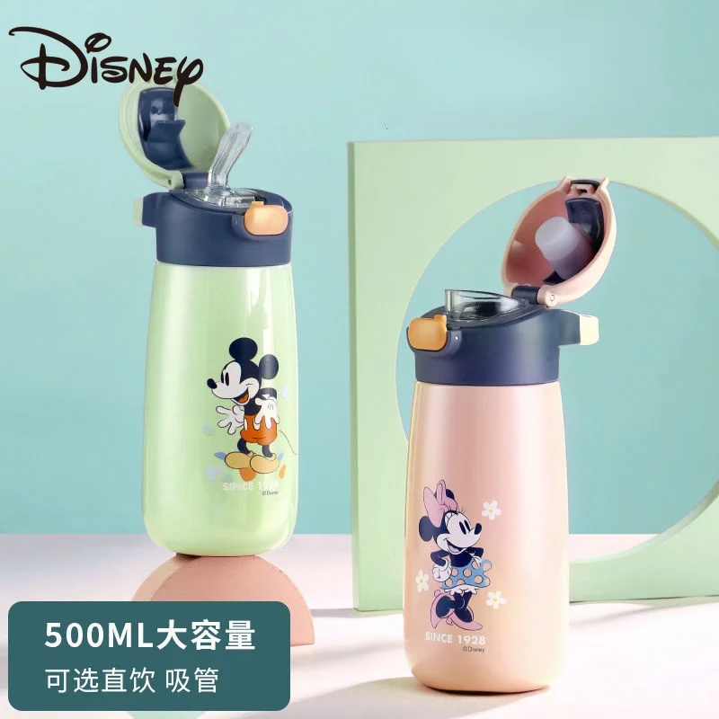 

Disney Children's Thermos Mug Primary School 316 Portable Straw Direct Drink Leak-Proof Large Capacity Kettle thermos bottle