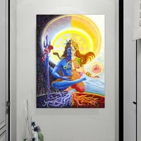 lord shiva wall posters and prints hindu gods canvas painting indian god pictures for living room decoration wall painting