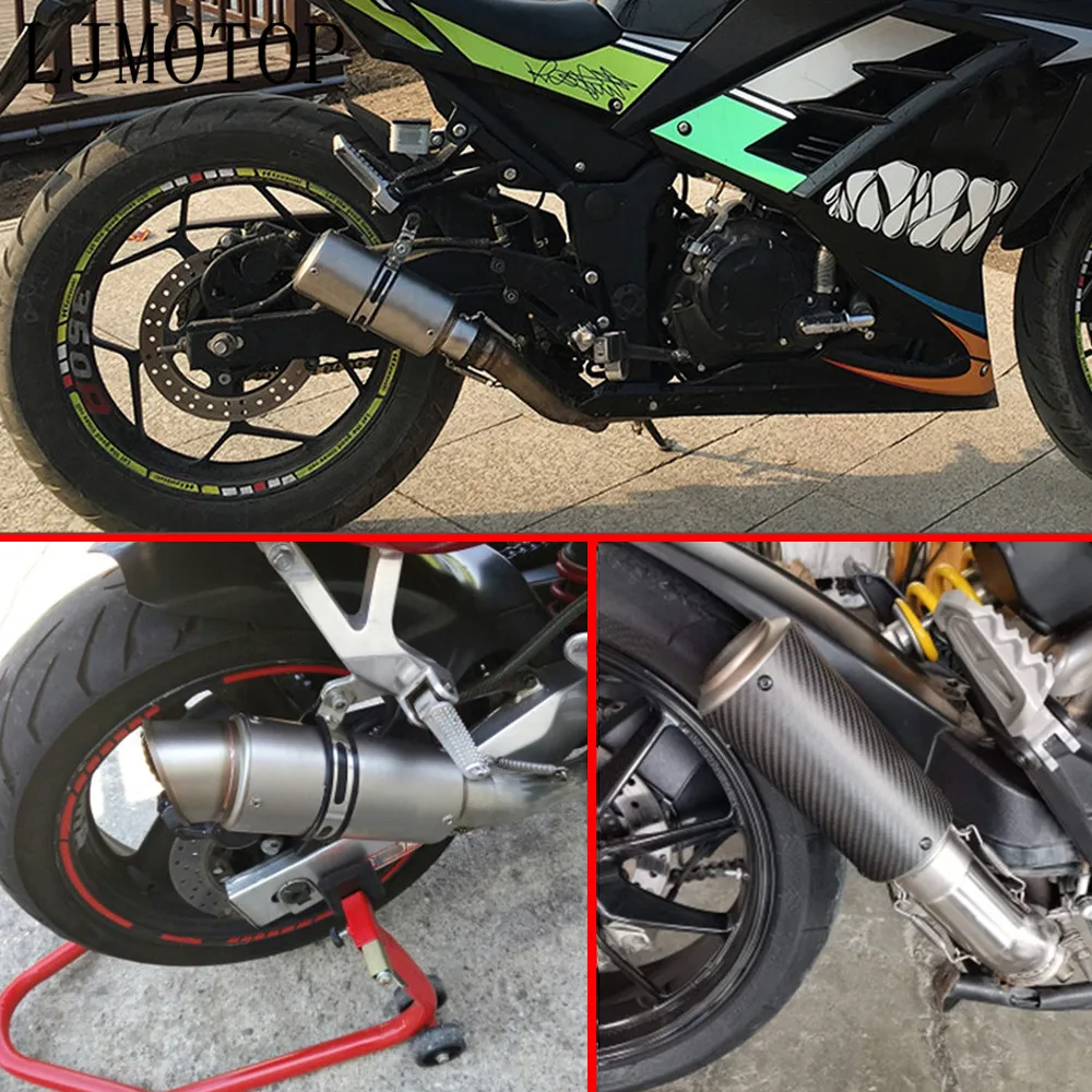 2020 Motorcycle exhaust escape Modified Carbon fiber Moto Exhaust system For YAMAHA tmax 500 530 xp500 xp530 xj600 keeway tx125 |