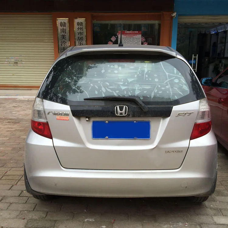 For Honda JAZZ Fit Spoiler 2008-2013 High Quality ABS Material Car Rear Wing Trunk Sport Decoration 2009 2010 2011 | Автомобили и