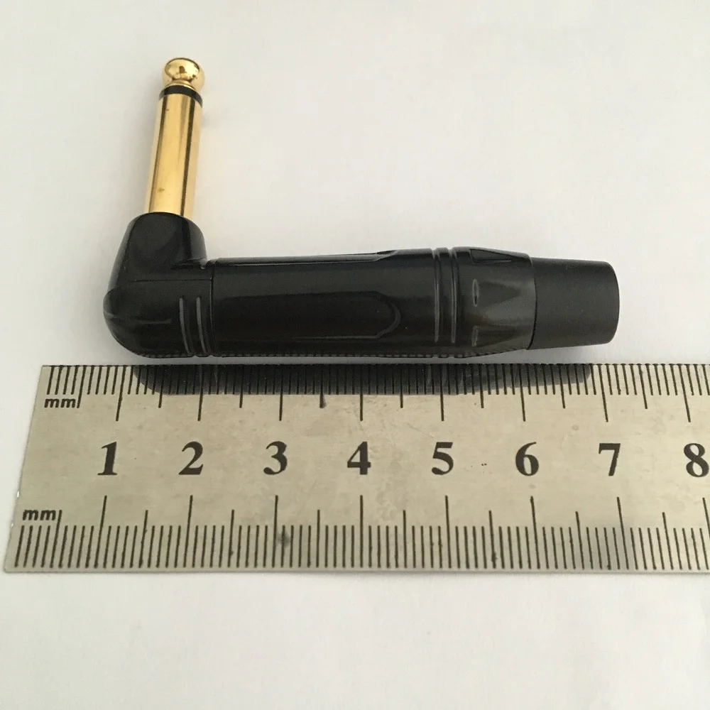 10 шт. хорошего качества черный моно 6 35 мм Мужской прямоугольный аудиогитара