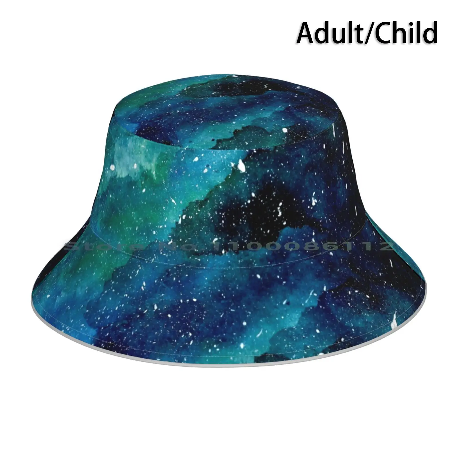 

Emerald Galaxy Bucket Hat Sun Cap Emerald Green Galaxy Universe Stars Nature Beautiful Pretty Natural Outer Space Planets