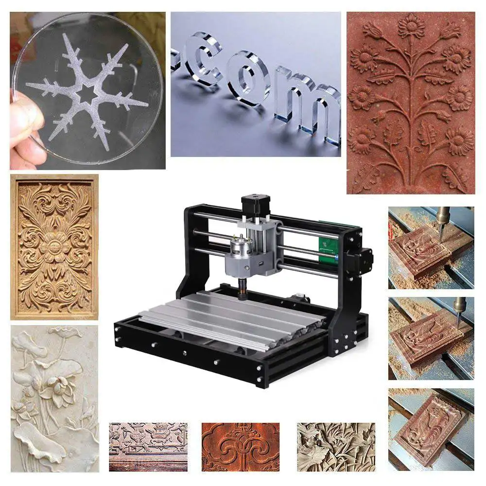 CNC 2418 PRO мини деревообрабатывающий станок с ЧПУ для лазерной вырезания по дереву, станок для резьбы по дереву, Фрезерный гравер CNC PRO