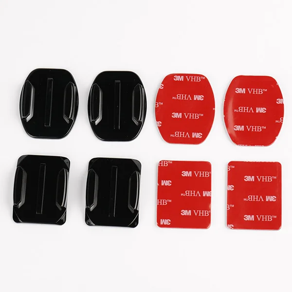 8 PCS FLAT CURVE SET RuigPro плоское изогнутое крепление набор наклеек 3M клей для Gopro Hero 7 6 5 4 3+ 2 Xiaomi Yi Экшн камеры для Go pro Аксессуары - Цвет: 8 PCS FLAT CURVE SET