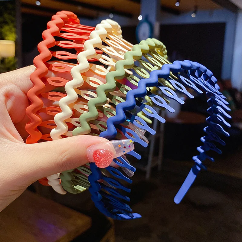 Модный простой головной убор однотонный резиновый гребень для волос повязка на