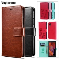 business phone holster for samsung galaxy xcover 5 flip case leather wallet cover for estuches samsung xcover 5 sm g525f fundas