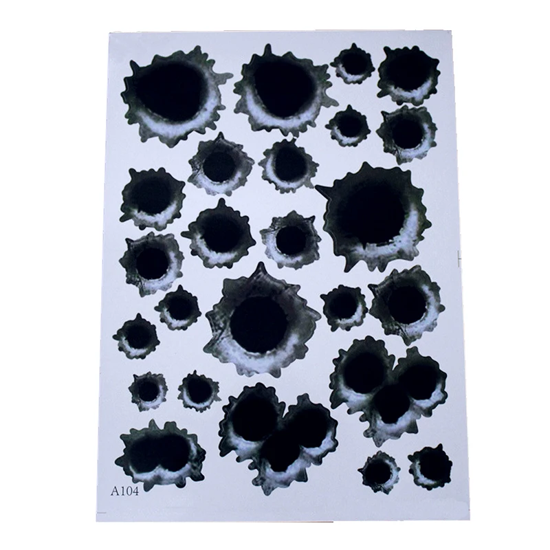 1 шт. Автомобильная Наклейка 3D пуля отверстие забавная Автомобильные Чехлы