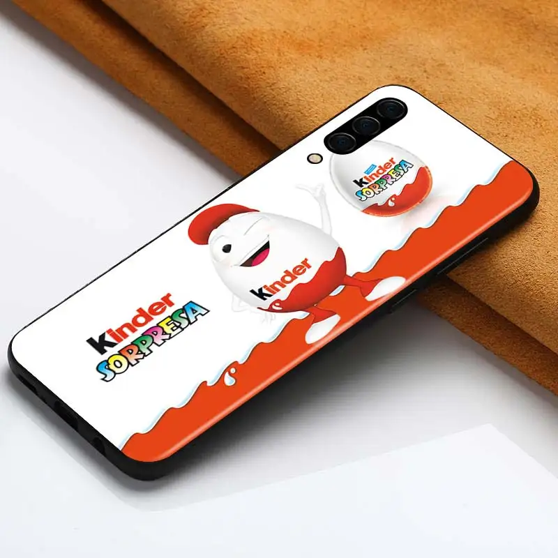 

Egg Kinder joy surprise for Samsung Galaxy A90 A80 A70 A60 A50 M60 M40 A20E A2Core A10S A10E Silicon Soft Black Phone Case