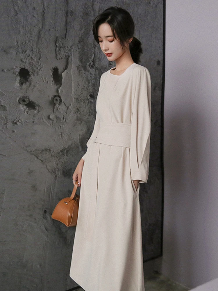 Винтажное французское женское платье высококачественные модные платья миди с