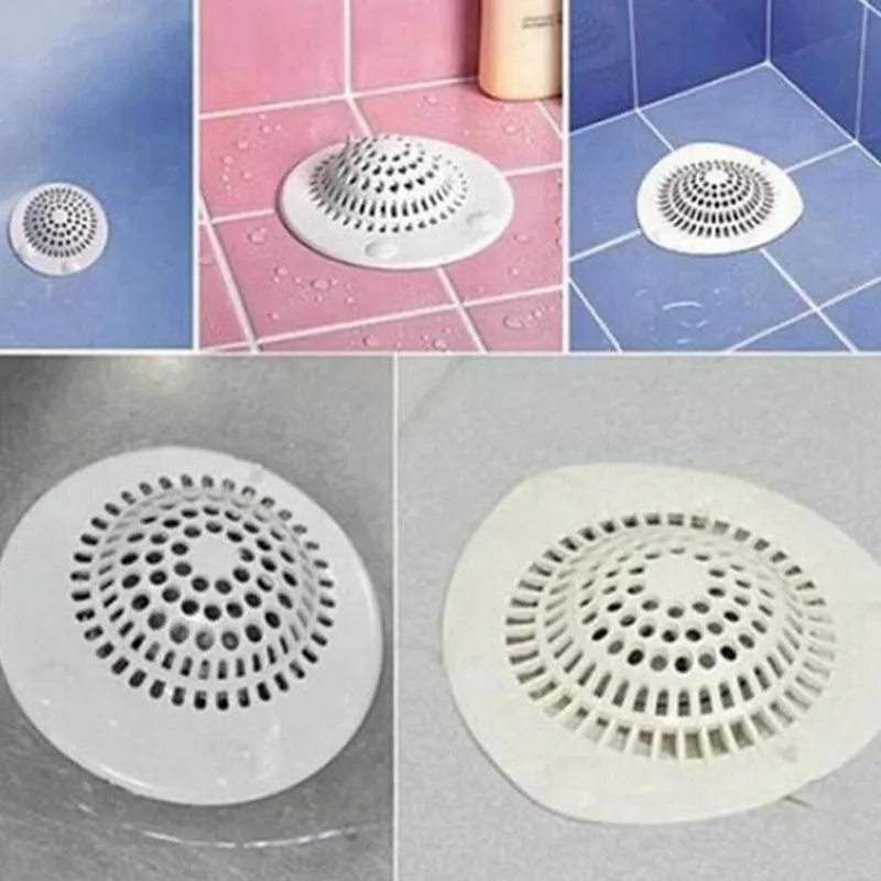 

Silicone Sink Drain Filter Bathtub Hair Catcher Stopper Trapper Drain Hole Cover Mesh Filter Strainer for Bathroom Kitchen Tolie