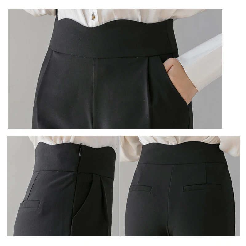 

Spring summer women stretch pencil pants black slim women's Bud pants high waist office ladies casual suit trousers
