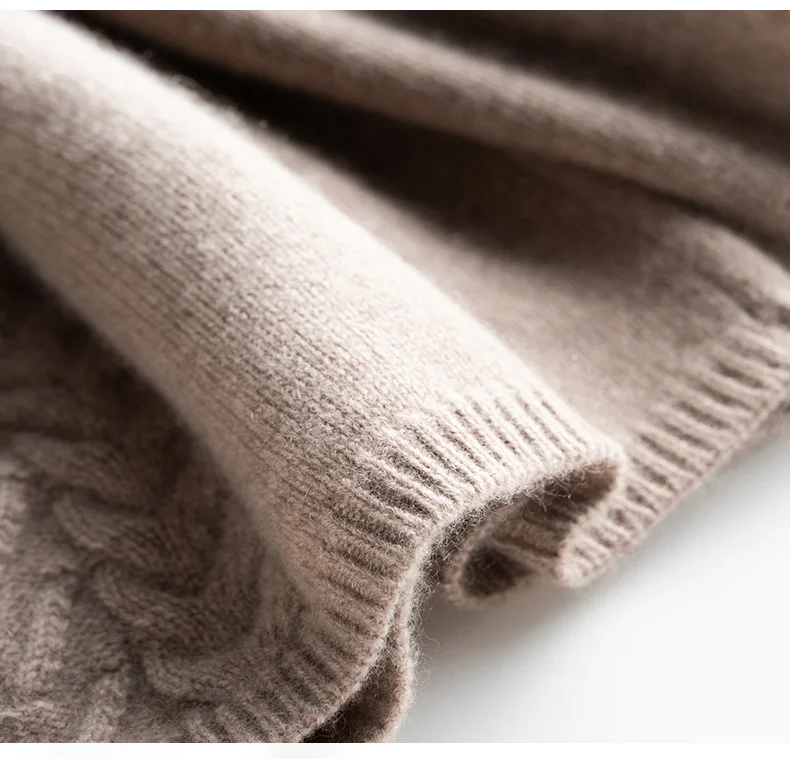 Luxury two pieces 50% cashmere+ 30% wool suits female high collar warm mink cashmere Knit tops+ wide leg wool pant sets F788