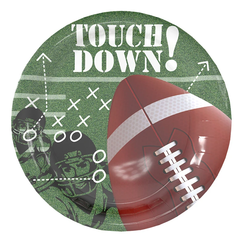 Футбольная тематическая вечеринка бумажные тарелки и стаканы салфетки крышка