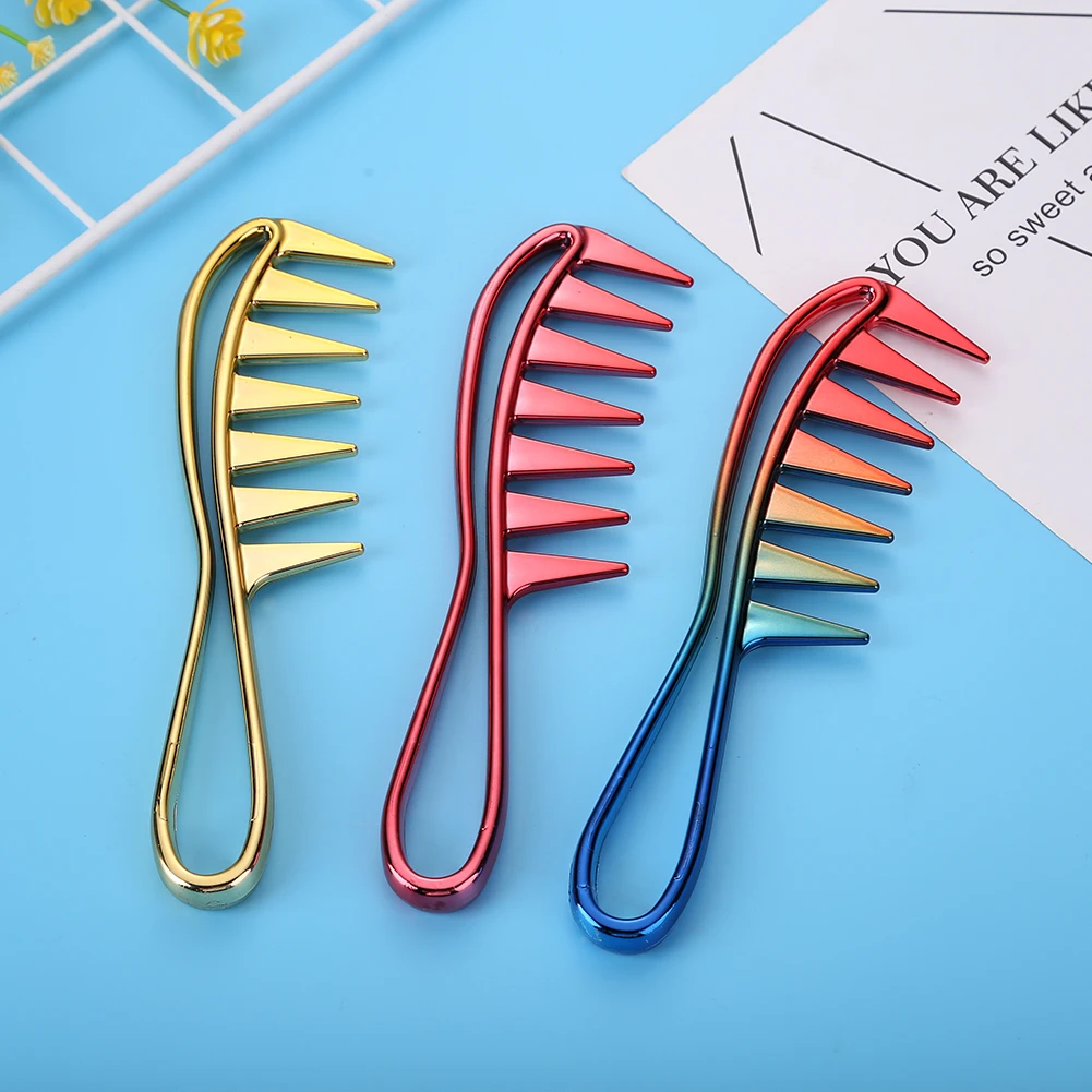 

Wide Tooth Shark Plastic Comb Detangler Curly Hair Salon Hairdressing Comb Massage for Curl Straight Hair For Hair Styling Tool