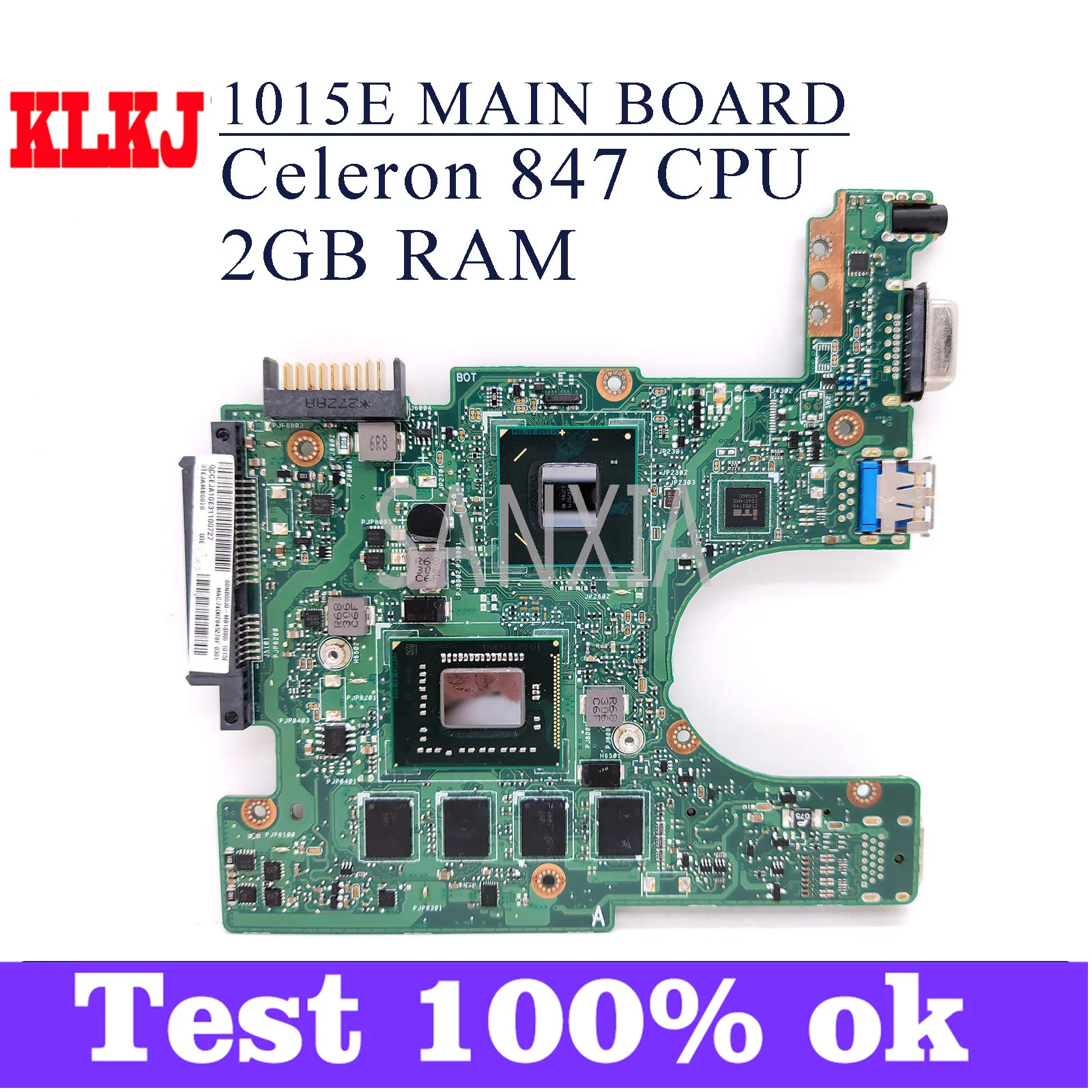 

KLKJ 1015E Laptop Motherboard For ASUS EeePC 1015E Original Mainboard 2GB-RAM Celeron 847-CPU