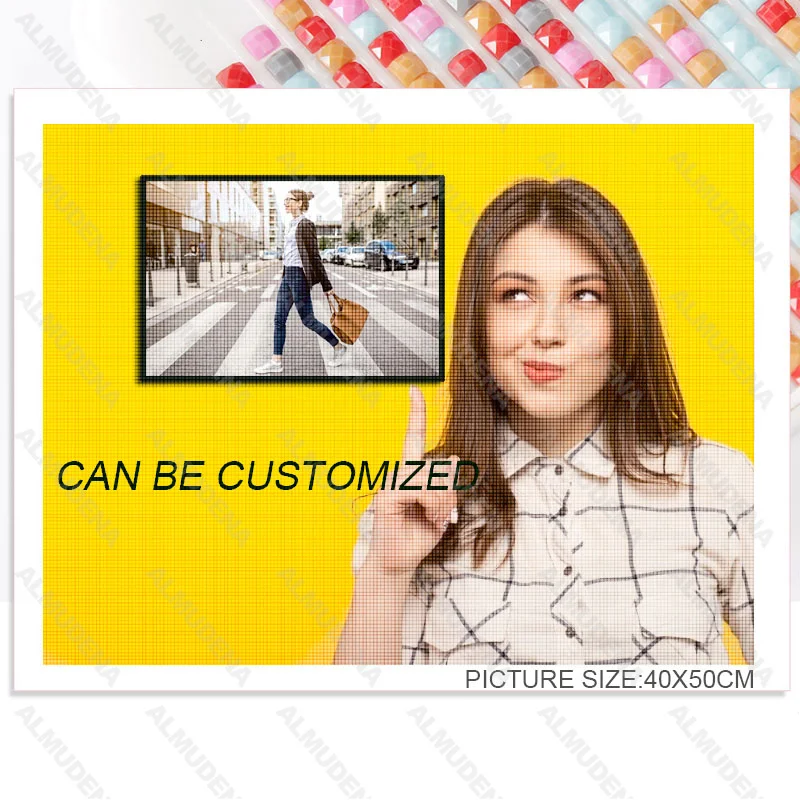 

5D Customize Diamond Painting Crystal Diamond Round Diamond Home Decoration Acrylic Material Bedroom Living Room Mural