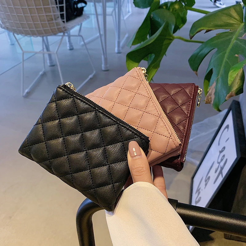 

с доставкой Sewing Thread Card Holder Wallets Women Brand Black Zipper Pu Leather Slim Mini Wallet Small Money Bag lady Purses