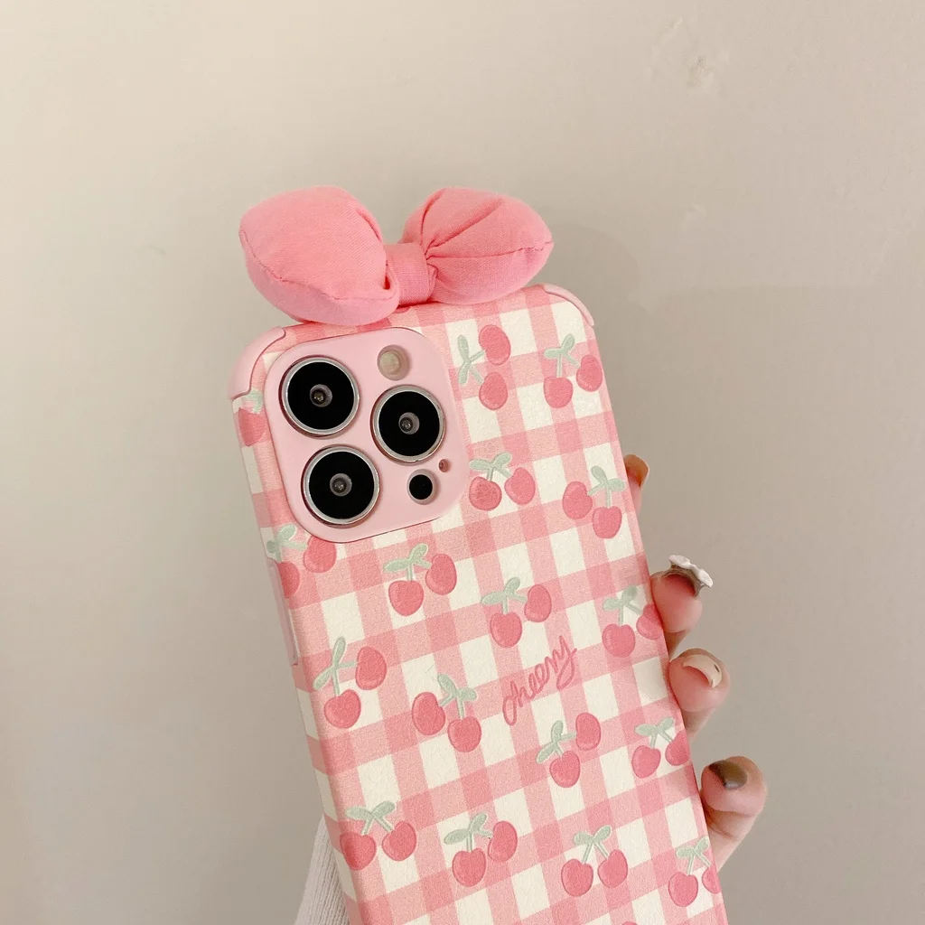 Чехол для телефона Xiaomi Mi 11 Lite 10 10s 9T Pro 9 Redmi Note 8 K40 K30 K20 кожаный чехол с бантом из