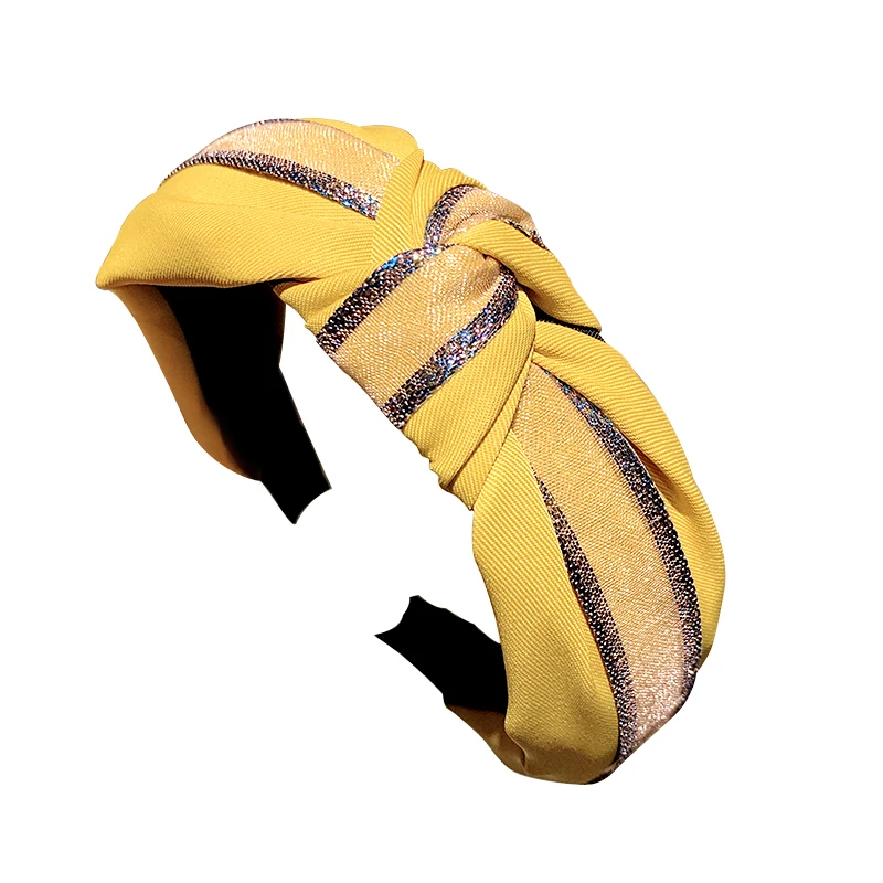 Женский элегантный цветной Серебряный полосатый ободок для волос держатель с