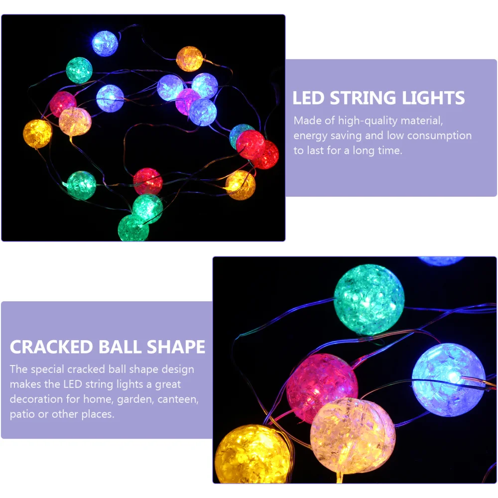

1 Set Atmosphere Light LED Crack Shape Light String Holiday Decorative Lamp