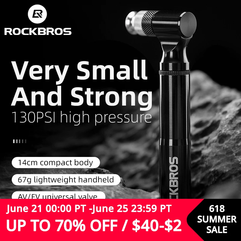 Велосипедный мини насос ROCKBROS износостойкий портативный велосипедный из