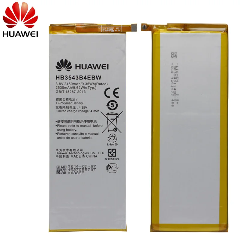 Hua Wei аккумулятор для телефона HB3543B4EBW для huawei Ascend P7 L07 L09 L00 L10 L05 L11 Сменные Аккумуляторы 2460 мАч+ Инструменты