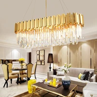 modern minimalist luxury crystal led ceiling lamp golden rectangular living room crystal lamp bedroom hotel crystal ceiling lamp