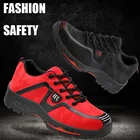 Стальная обувь Toecap для мужчин и женщин, защитные ботинки, уличная модная мужская обувь, ударопрочные проколостойкие рабочие кроссовки размера плюс 48