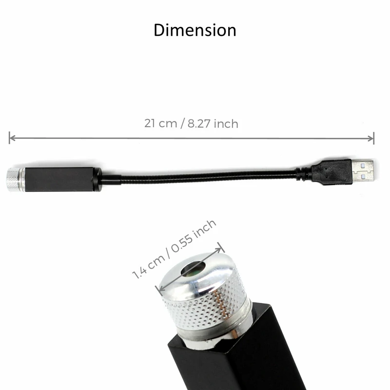 Атмосферный USB-светильник для автомобиля лампа с проекцией звездного неба