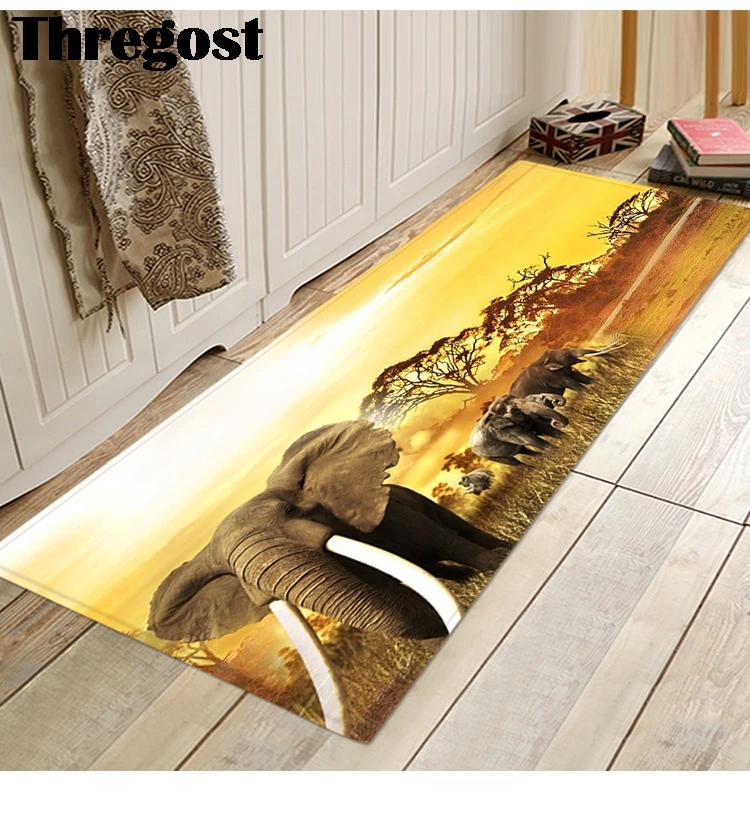 

Thregost 3D Фланелевая пижама с принтом напольный коврик для ванной ковер водопоглощающая Крытый моющиеся коврики для Кухня номер Декор коврик