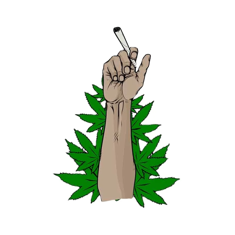 

OFK For Weed Parties for Seniors Car Decal Vinyl Wrap Anime Occlusion Scratch Decor Vehicle RV 13cm X 9.2cm