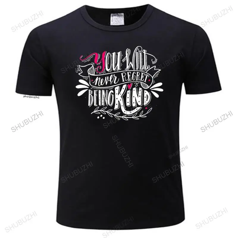 

mens loose funny t-shirt COSBILL Word Art Patches For Clothes You Wild Never Regret Being Kind Black men cotton casual tee shirt