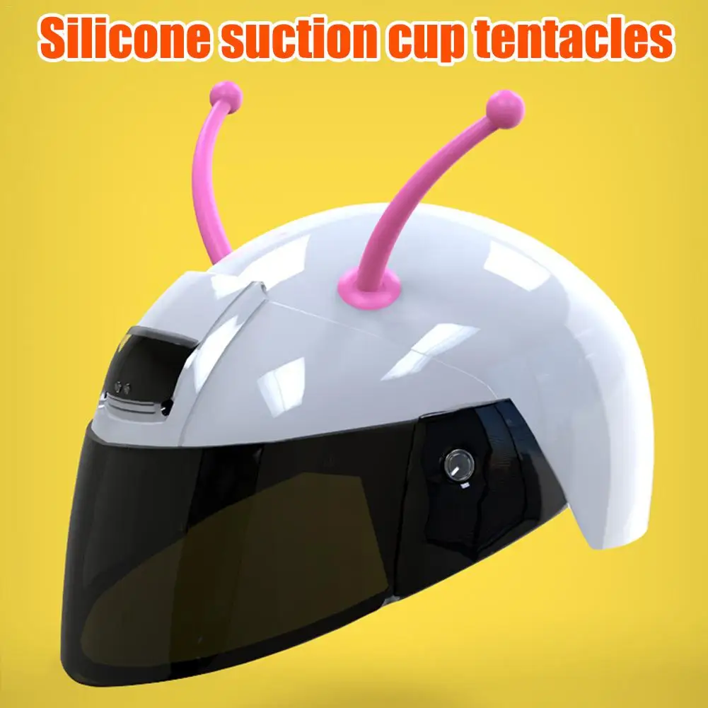 

1Pcs Motorcycle Helmet Silicone Antenna Baby Sucker Bee Snail Tentacles Horns Decoration Electric Car Women Helmet Accessories