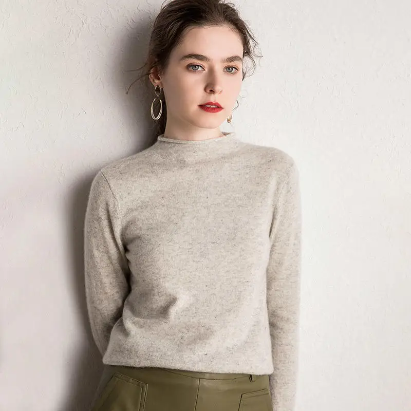 light grey 10 цветов чистого кашемира свитера женские пуловеры новые модные зимние Джемперы Женская стандартная одежда пашмины трикотаж - Цвет: light grey