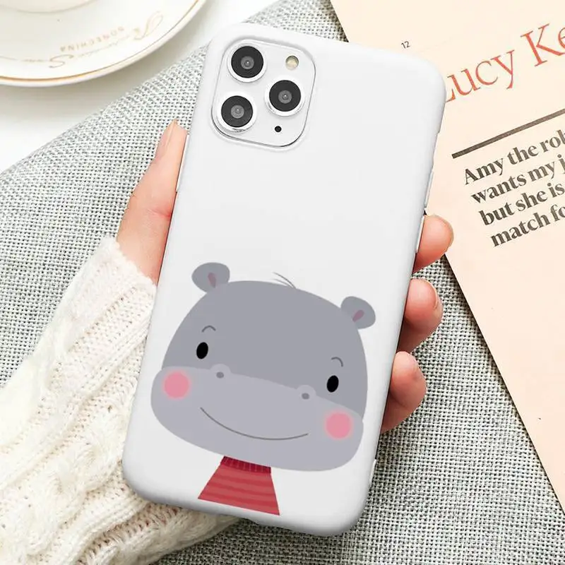 

Cute cartoon animal elephant Phone Case Candy Color for iPhone 11 12 mini pro XS MAX 8 7 6 6S Plus X 5S SE 2020 XR
