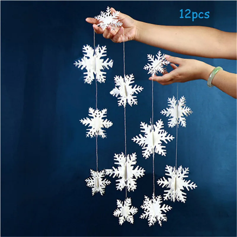Рождественские украшения для вечеринки рождественские в виде снежинок