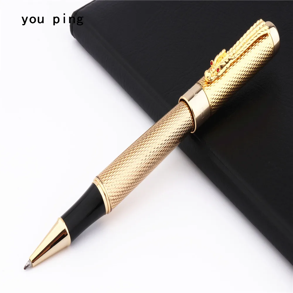 Роскошные Высококачественные золотые чешуйки Jinhao1200 с драконом офисные перьевые