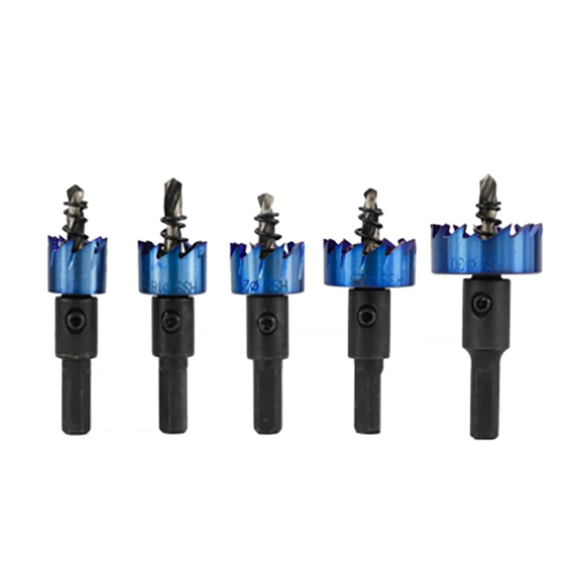 

Hole Saw Set 5Pcs 16/18.5/20/25/30mm Nano Blue Coated HSS Core Drill Metalworking Drill Bit